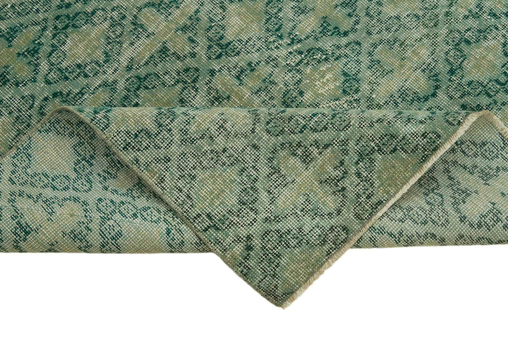 4x7 Green Turkish Vintage Area Rug - 45812