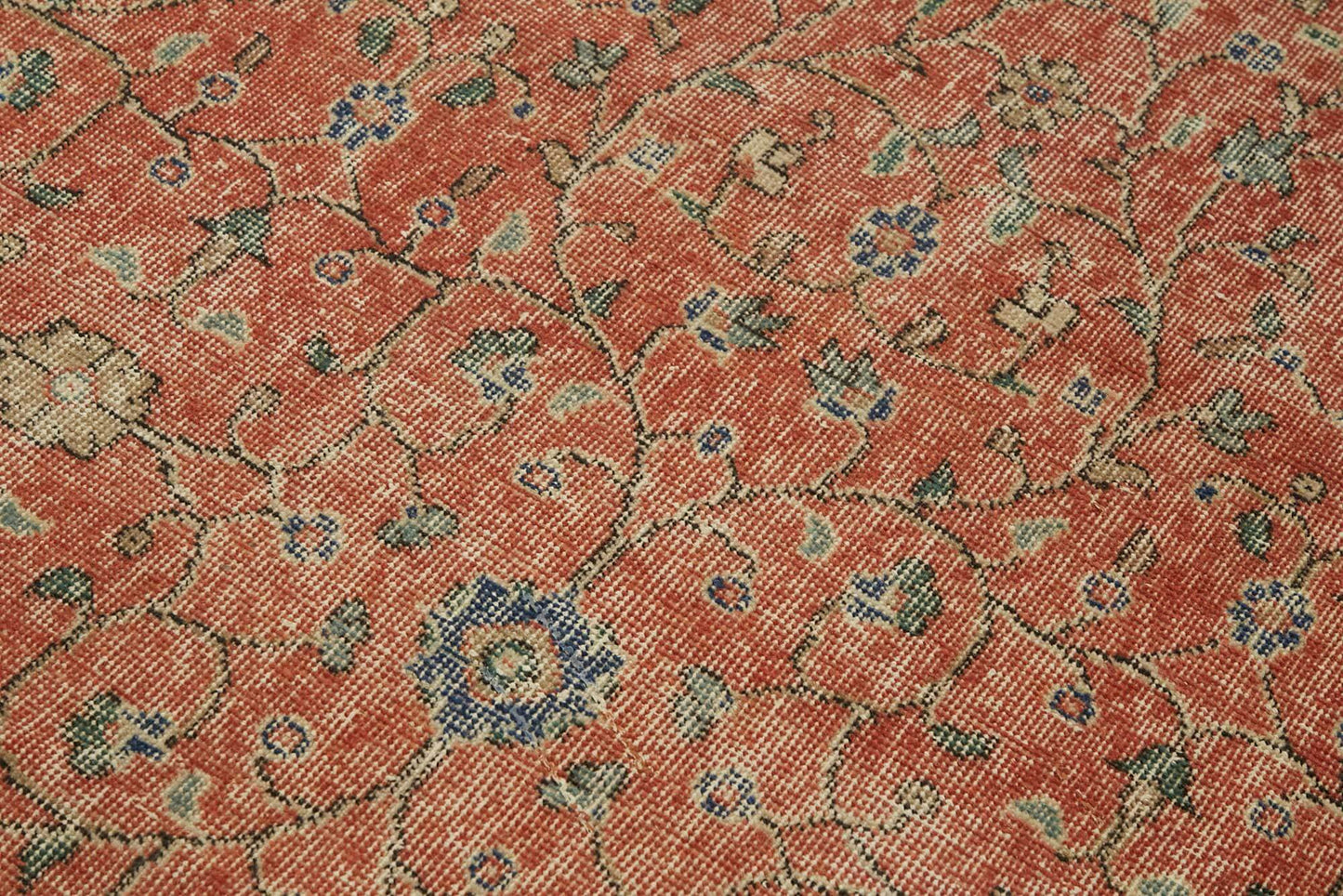 4x7 Orange Turkish Vintage Area Rug - 45813