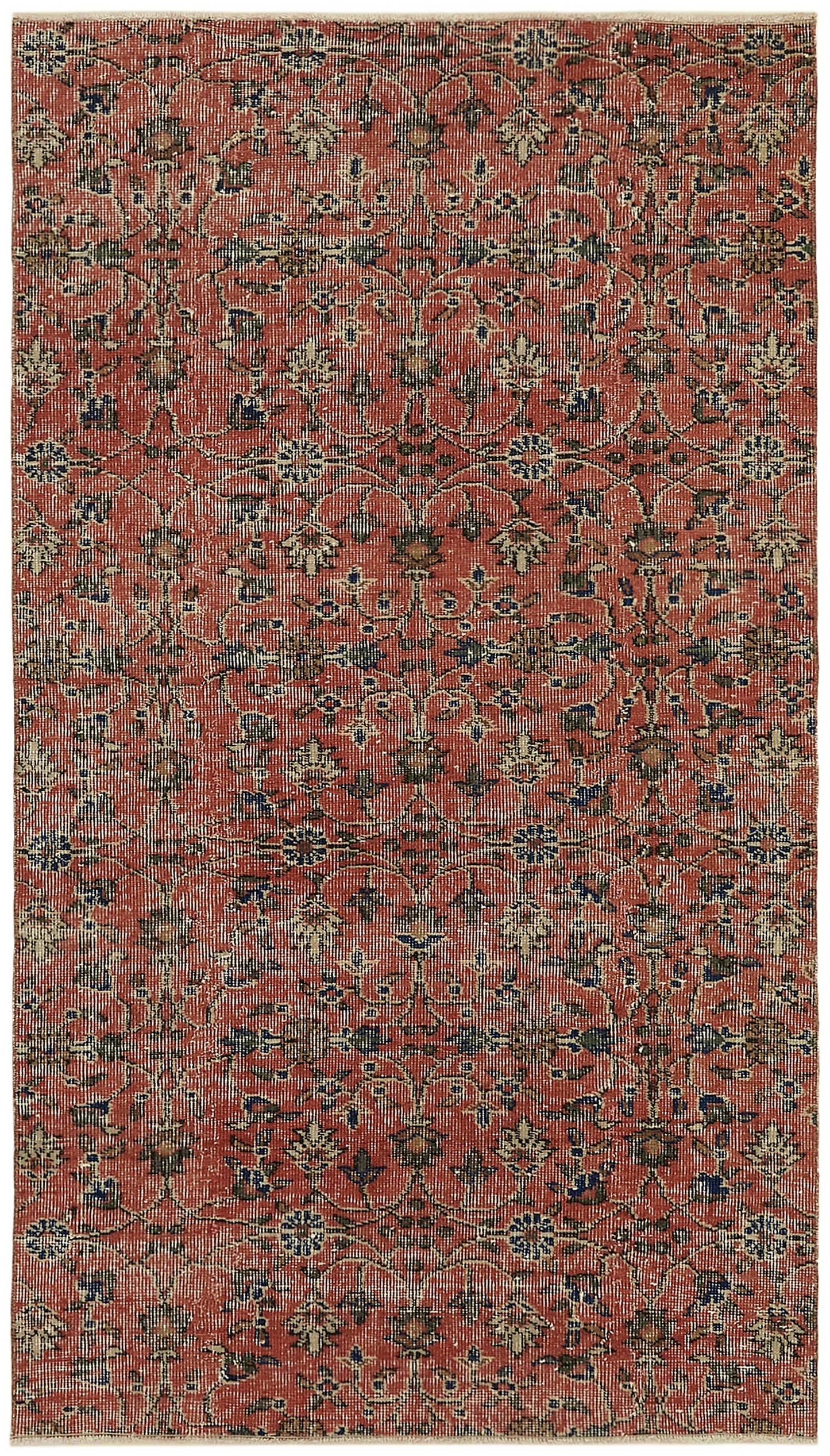 3x6 Beige Turkish Vintage Area Rug - 45816