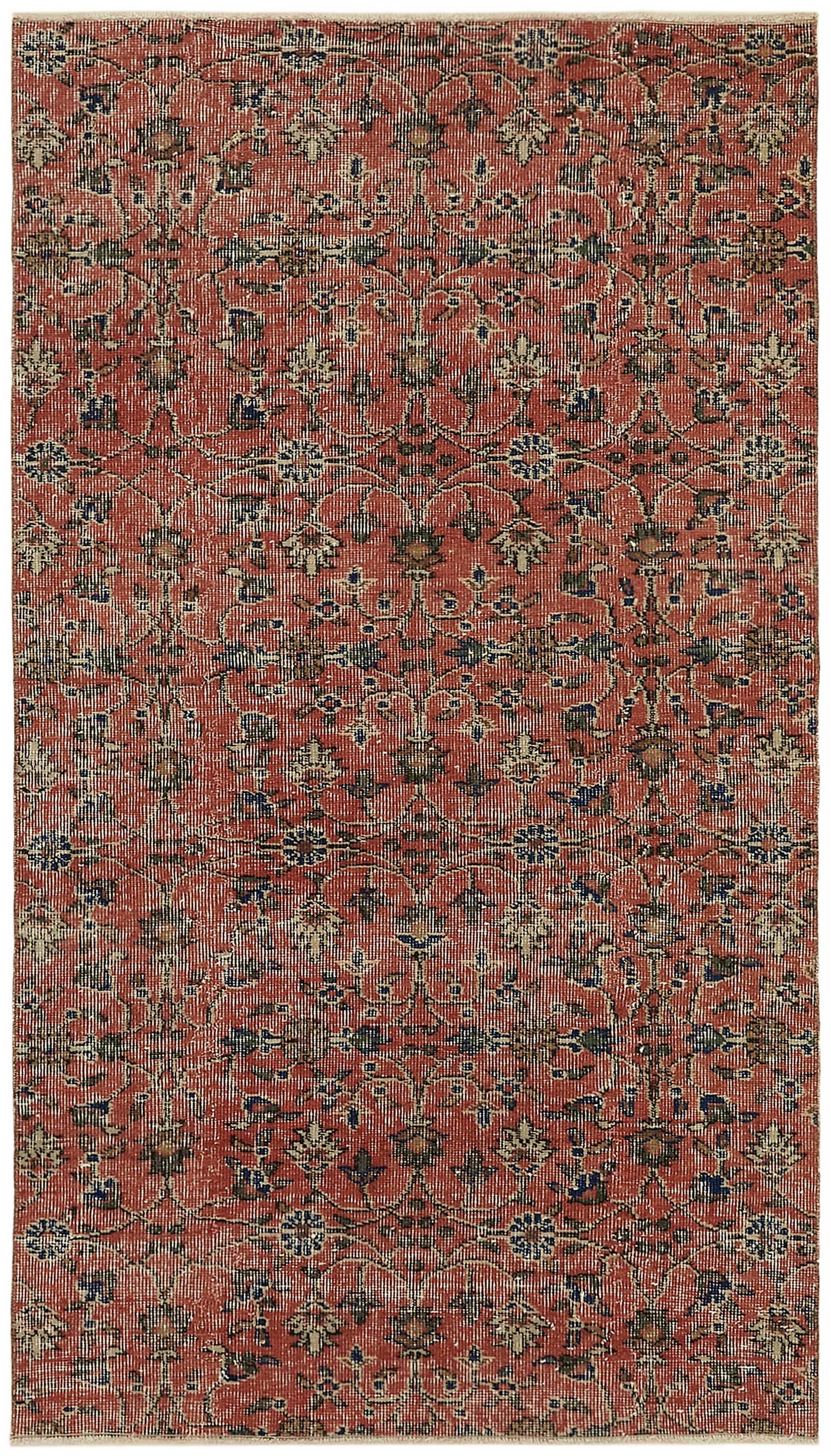 3x6 Beige Turkish Vintage Area Rug - 45816