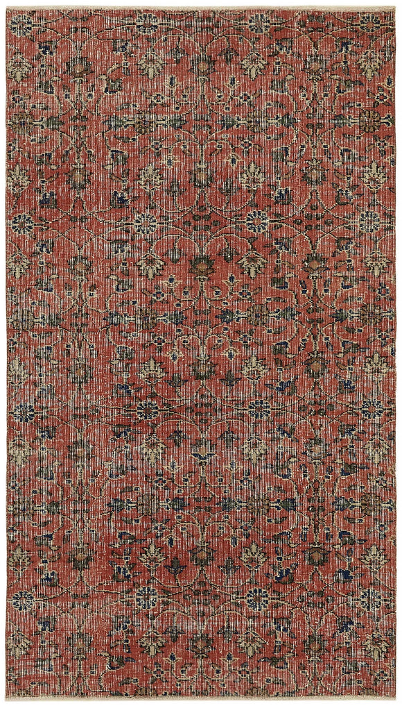 3x6 Beige Turkish Vintage Area Rug - 45816