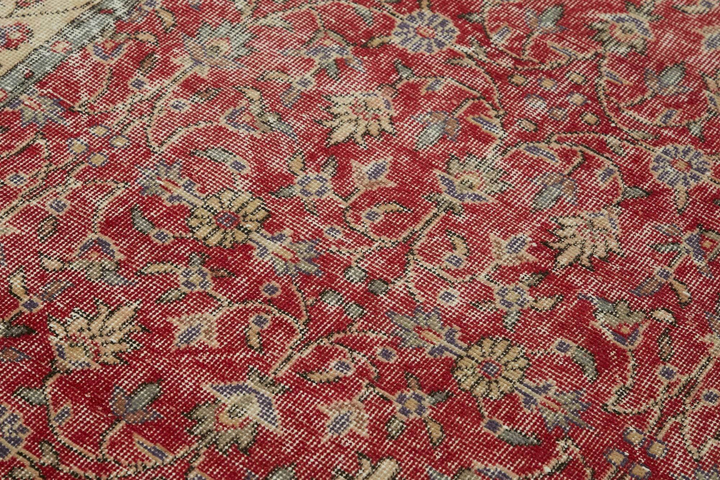 4x7 Red Turkish Vintage Area Rug - 45817