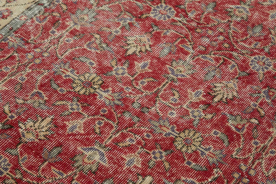 4x7 Red Turkish Vintage Area Rug - 45817