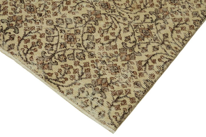 4x6 Beige Turkish Vintage Area Rug - 45818