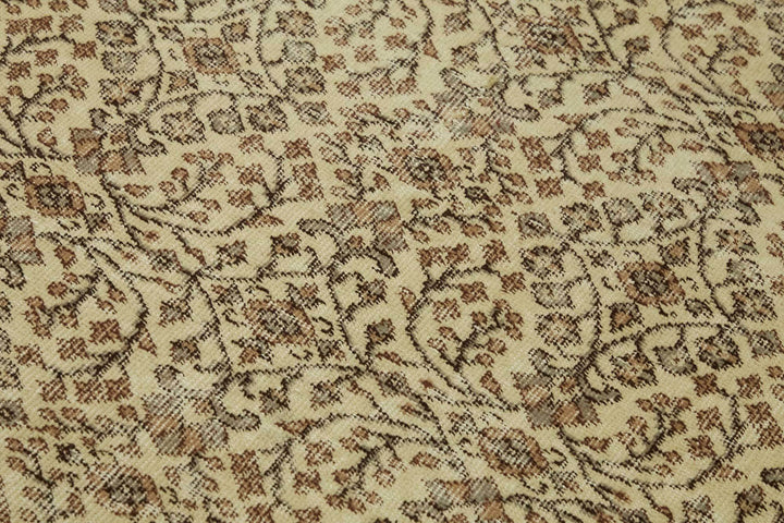 4x6 Beige Turkish Vintage Area Rug - 45818