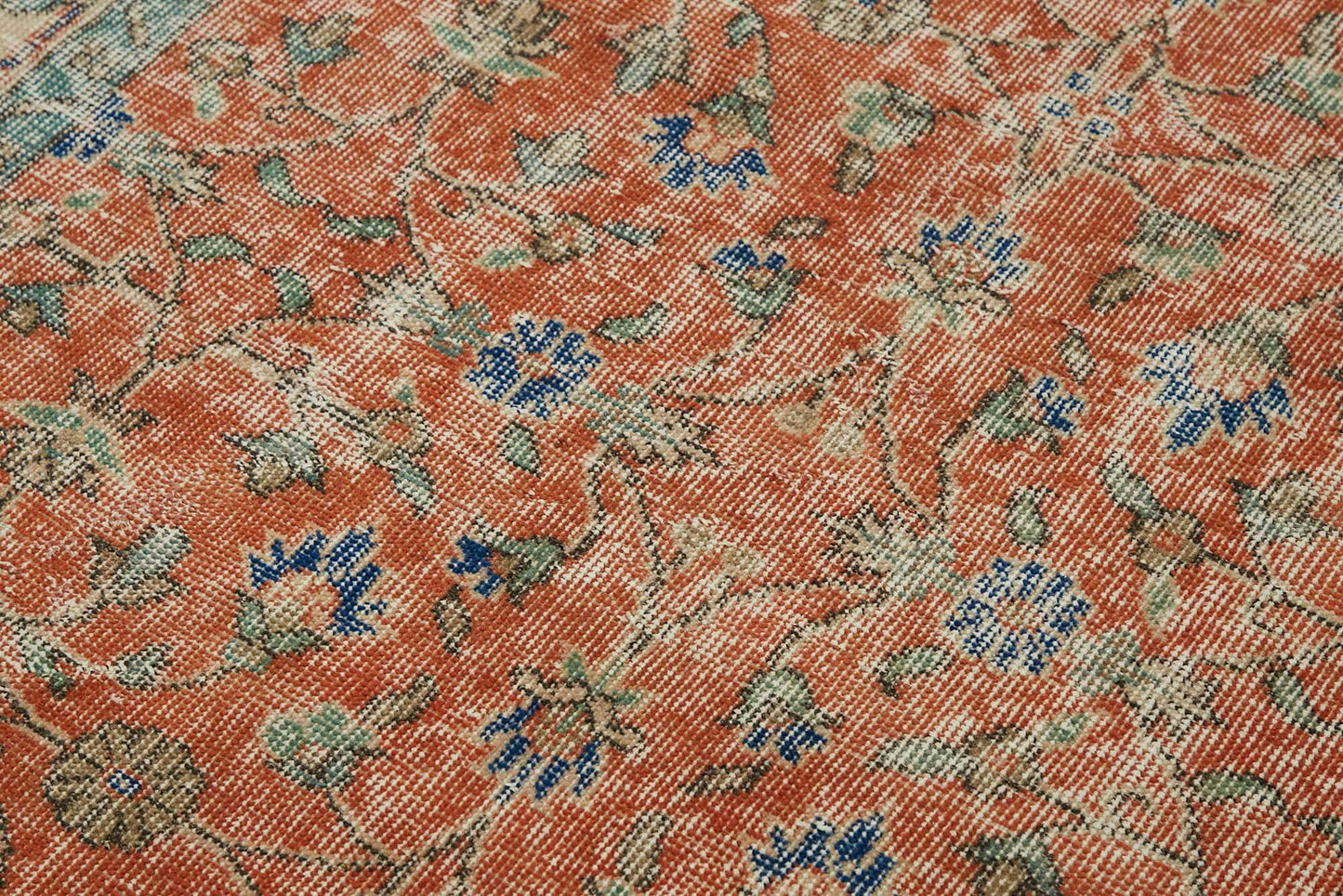 4x7 Beige Turkish Vintage Area Rug - 45819