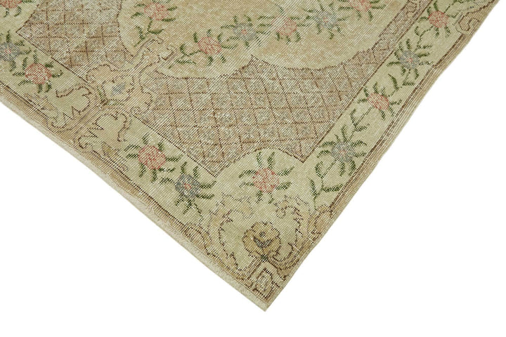 4x7 Beige Turkish Vintage Area Rug - 45822