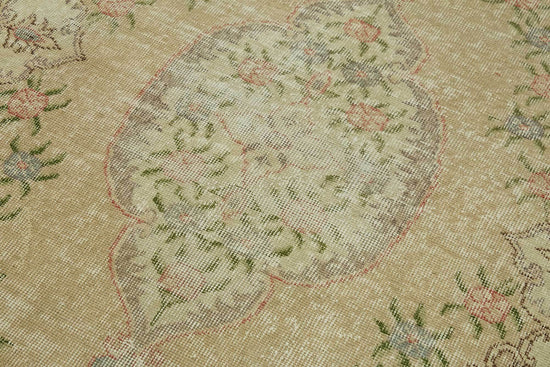4x7 Beige Turkish Vintage Area Rug - 45822