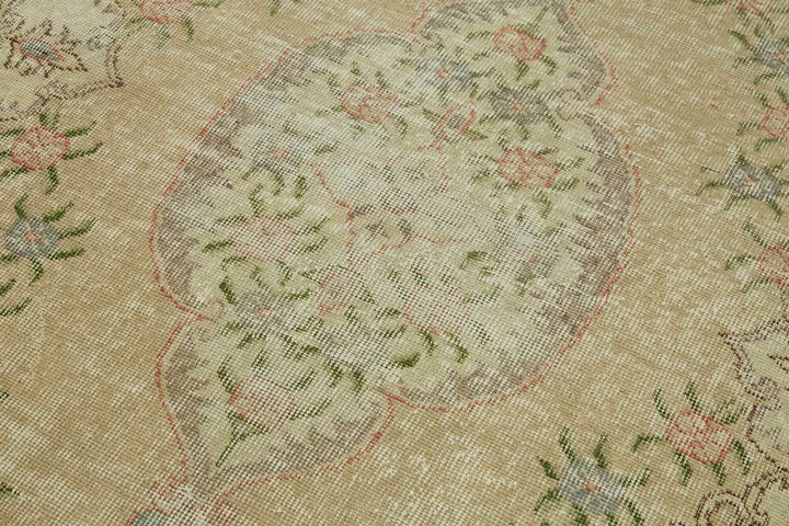 4x7 Beige Turkish Vintage Area Rug - 45822
