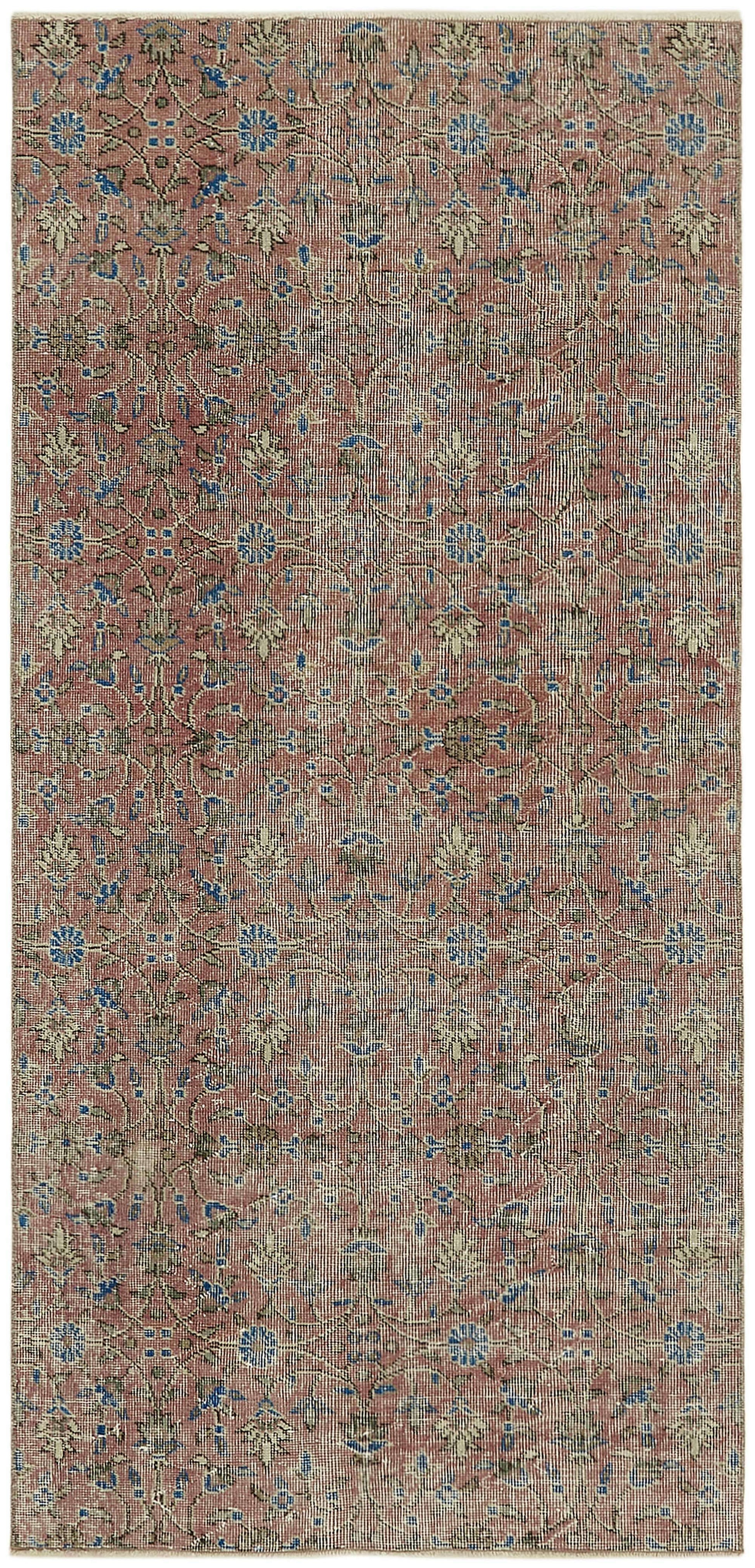 3x7 Beige Turkish Vintage Area Rug - 45823