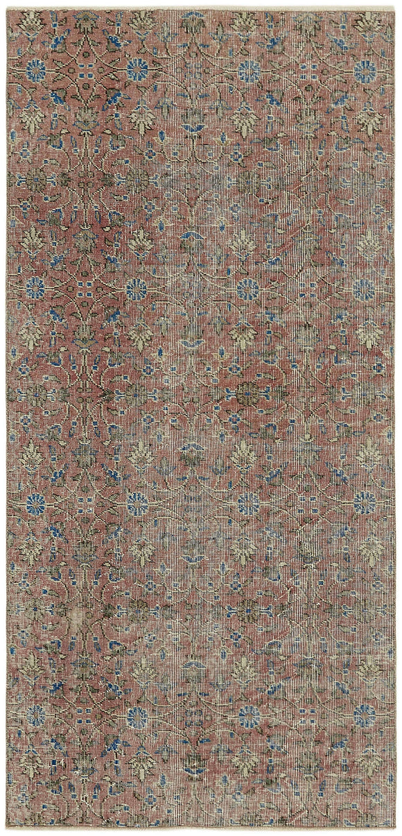 3x7 Beige Turkish Vintage Area Rug - 45823