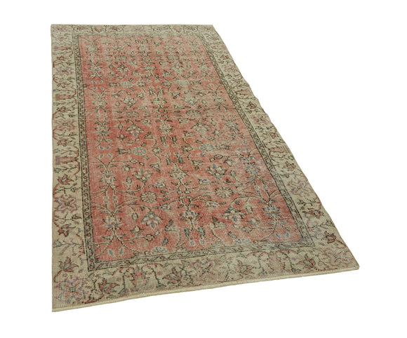 3x6 Beige Turkish Vintage Area Rug - 45824