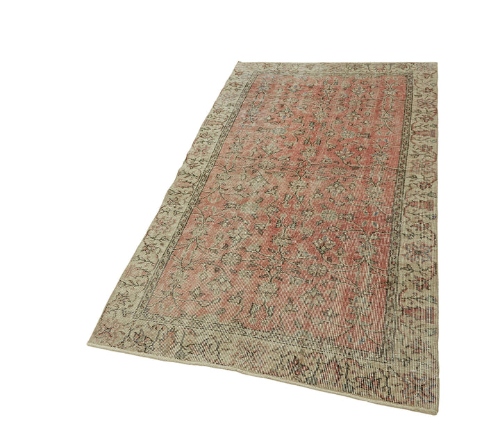 3x6 Beige Turkish Vintage Area Rug - 45824