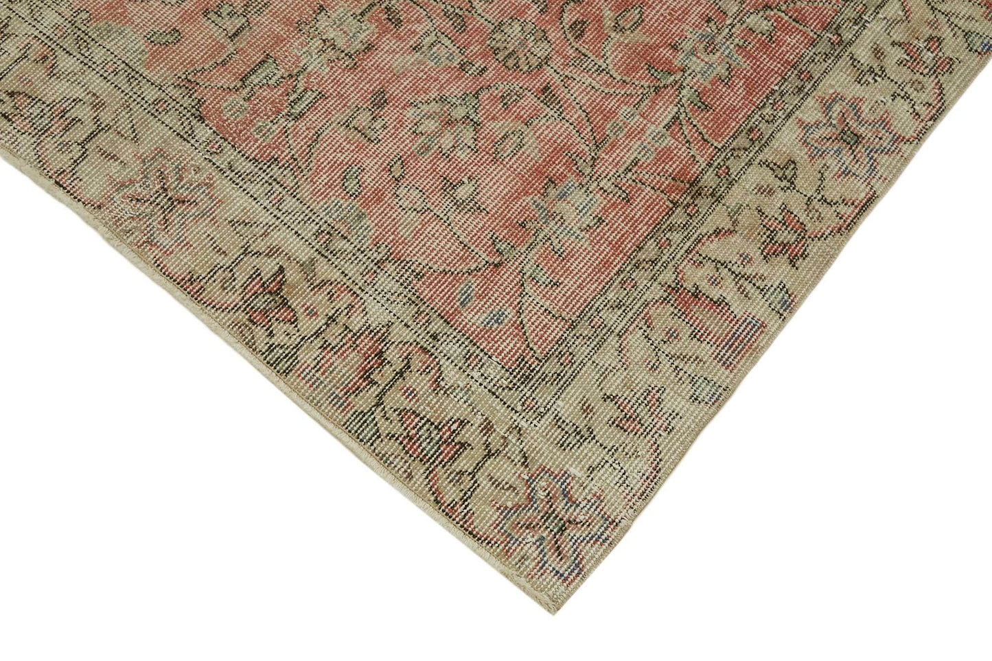 3x6 Beige Turkish Vintage Area Rug - 45824