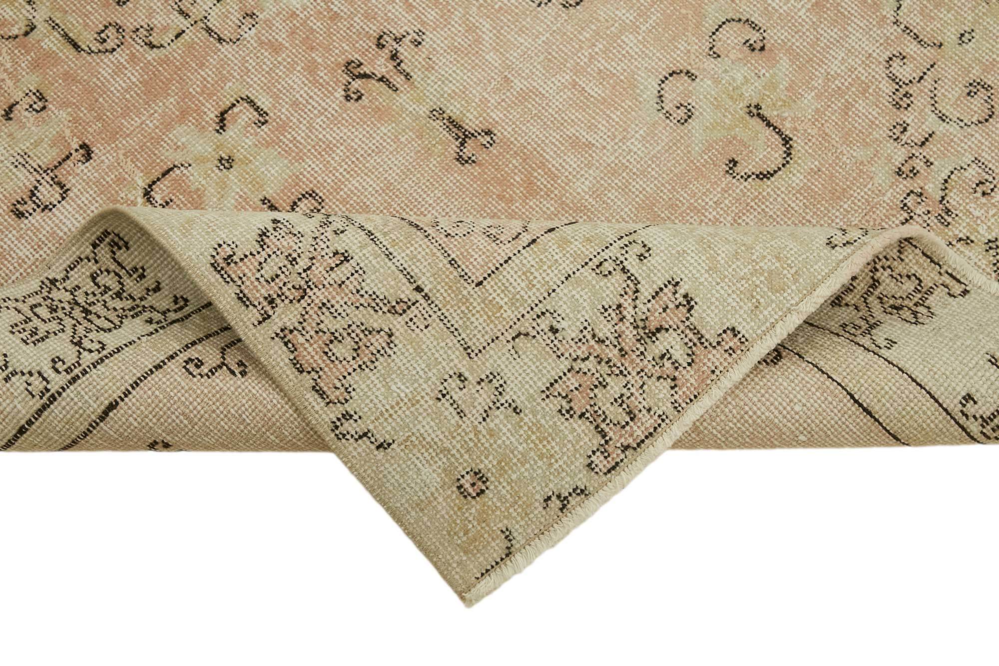 4x7 Beige Turkish Vintage Area Rug - 45825