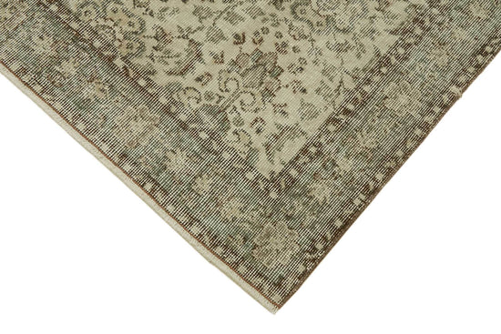 4x7 Beige Turkish Vintage Area Rug - 45826