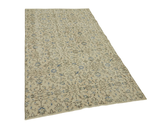 4x7 Beige Turkish Vintage Area Rug - 45827