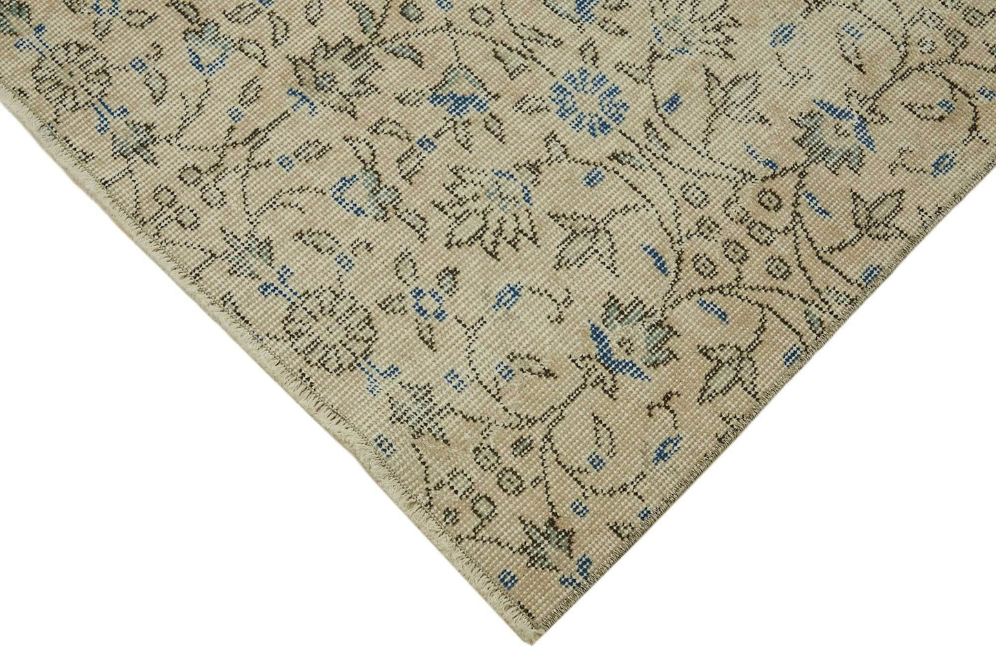 4x7 Beige Turkish Vintage Area Rug - 45827