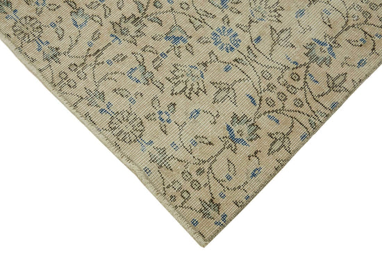 4x7 Beige Turkish Vintage Area Rug - 45827