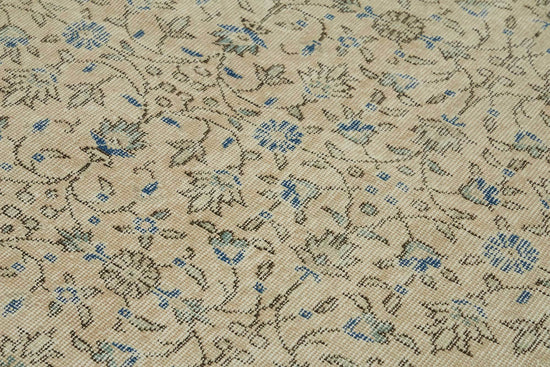 4x7 Beige Turkish Vintage Area Rug - 45827