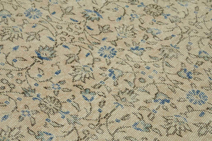 4x7 Beige Turkish Vintage Area Rug - 45827