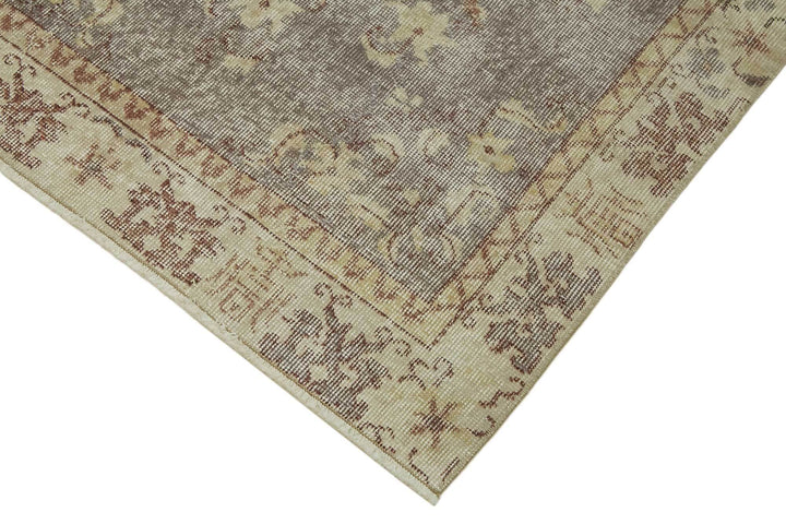 4x7 Beige Turkish Vintage Area Rug - 45832