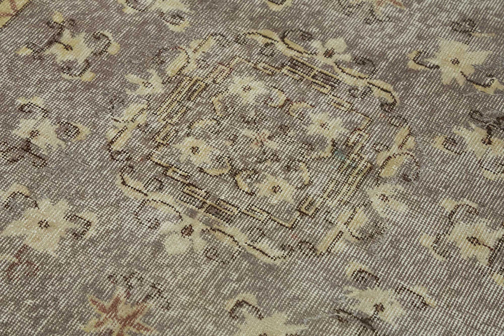 4x7 Beige Turkish Vintage Area Rug - 45832
