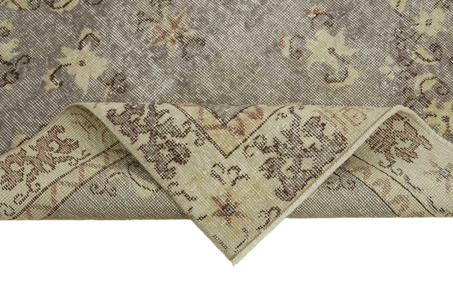 4x7 Beige Turkish Vintage Area Rug - 45832