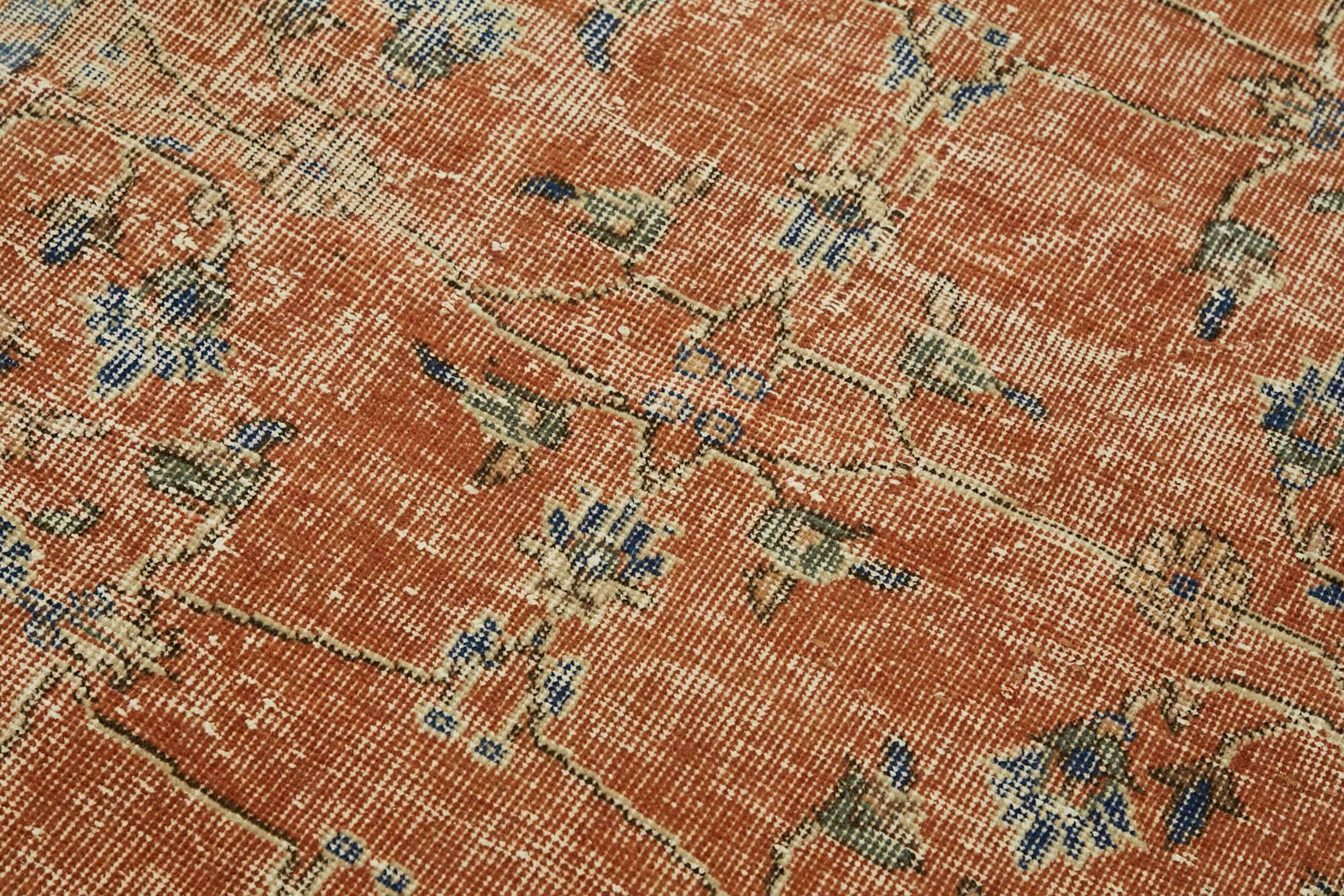 4x6 Beige Turkish Vintage Area Rug - 45833