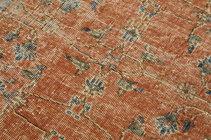 4x6 Beige Turkish Vintage Area Rug - 45833