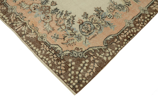 4x7 Beige Turkish Vintage Area Rug - 45834
