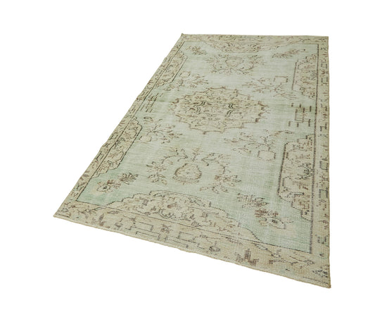 4x7 Beige Turkish Vintage Area Rug - 45838