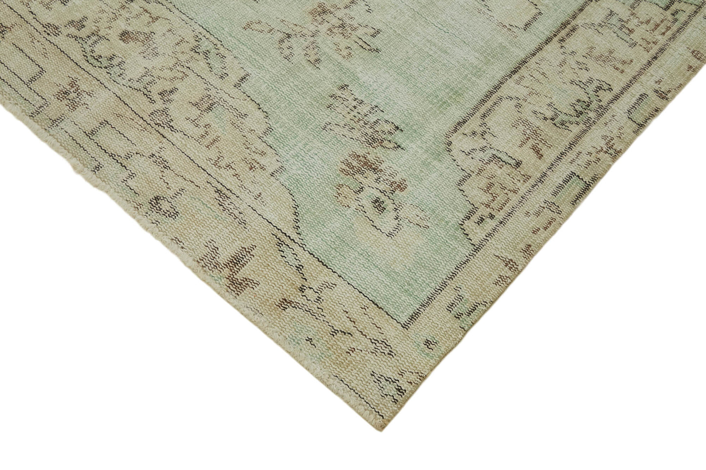 4x7 Beige Turkish Vintage Area Rug - 45838
