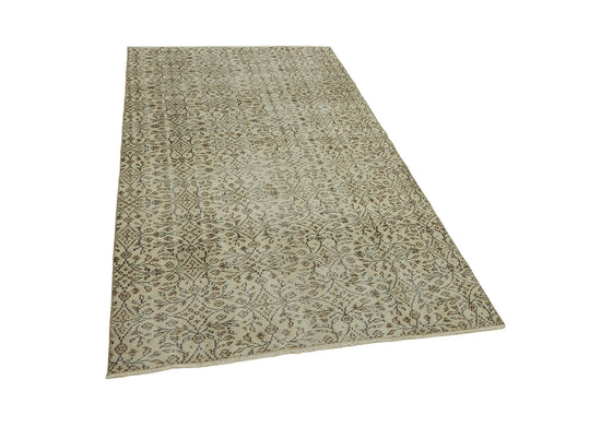 4x7 Beige Turkish Vintage Area Rug - 45840