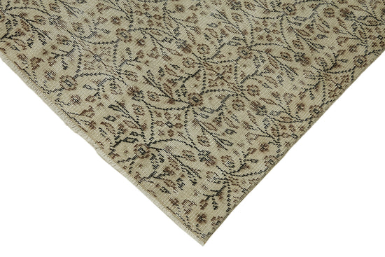 4x7 Beige Turkish Vintage Area Rug - 45840