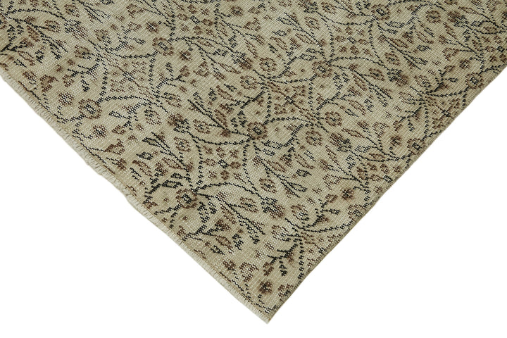 4x7 Beige Turkish Vintage Area Rug - 45840