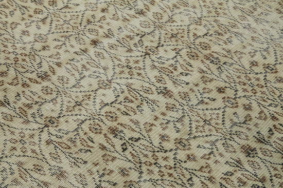 4x7 Beige Turkish Vintage Area Rug - 45840