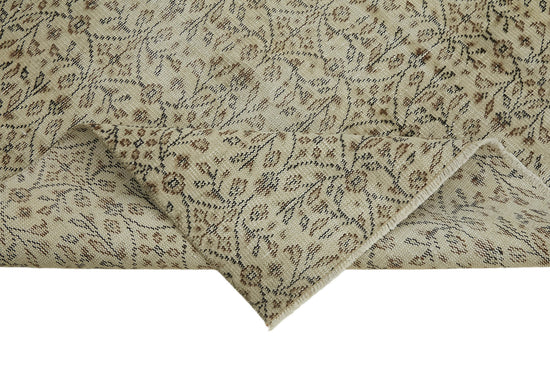 4x7 Beige Turkish Vintage Area Rug - 45840