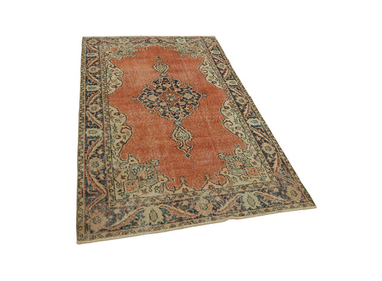 4x6 Red Turkish Vintage Area Rug - 45841