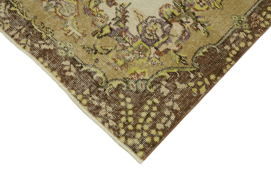 4x7 Beige Turkish Vintage Area Rug - 45842