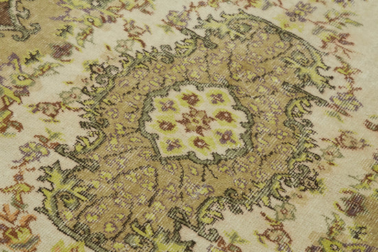 4x7 Beige Turkish Vintage Area Rug - 45842