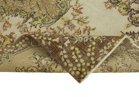 4x7 Beige Turkish Vintage Area Rug - 45842