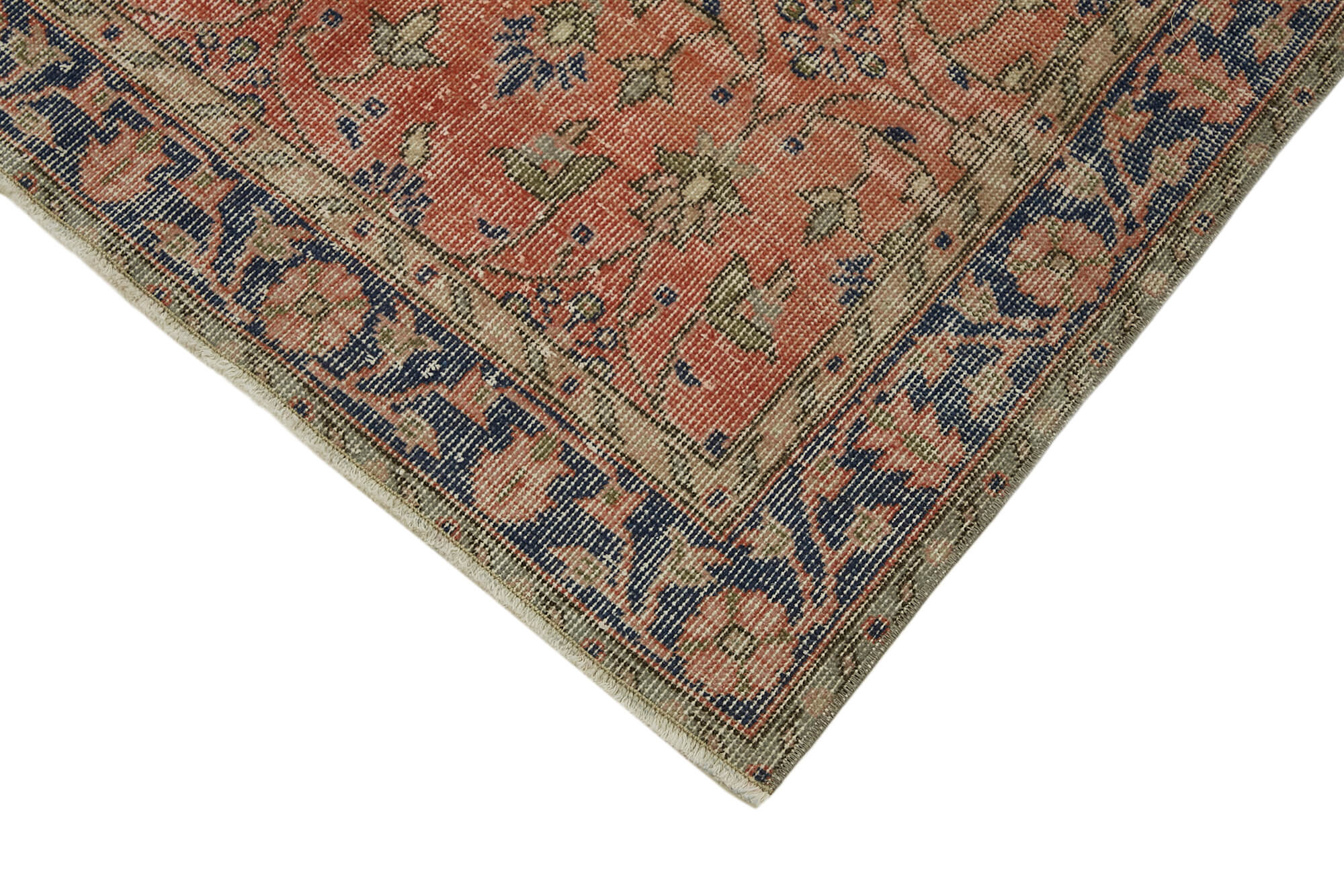 4x7 Red Turkish Vintage Area Rug - 45845