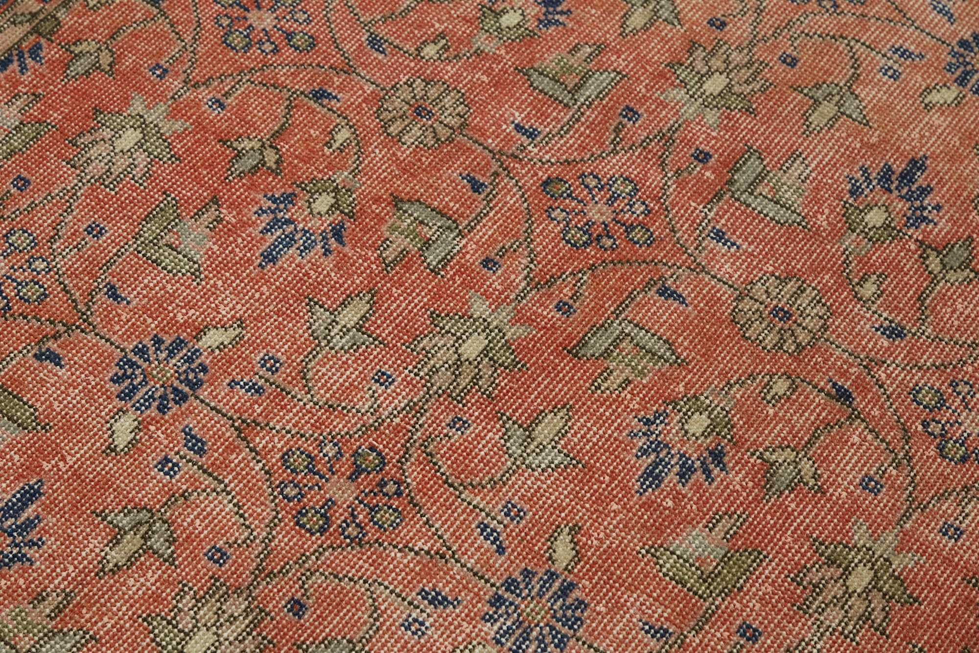4x7 Red Turkish Vintage Area Rug - 45845