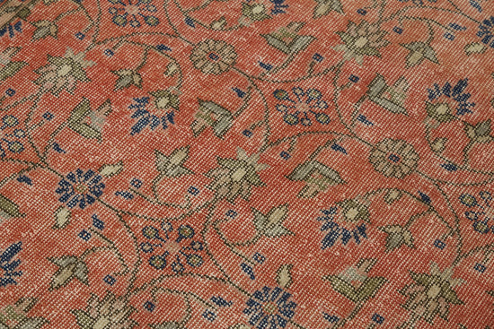 4x7 Red Turkish Vintage Area Rug - 45845
