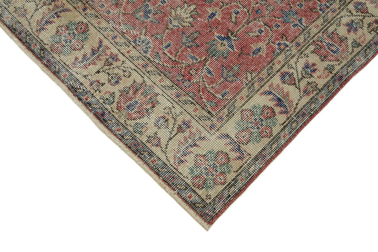4x7 Red Turkish Vintage Area Rug - 45850