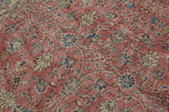 4x7 Red Turkish Vintage Area Rug - 45850