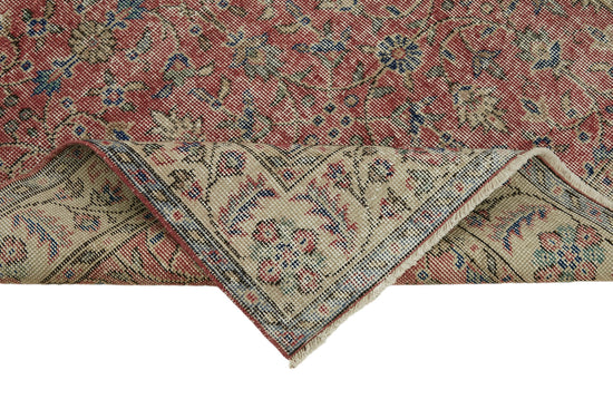 4x7 Red Turkish Vintage Area Rug - 45850