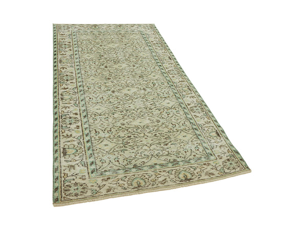 4x7 Beige Turkish Vintage Area Rug - 45853