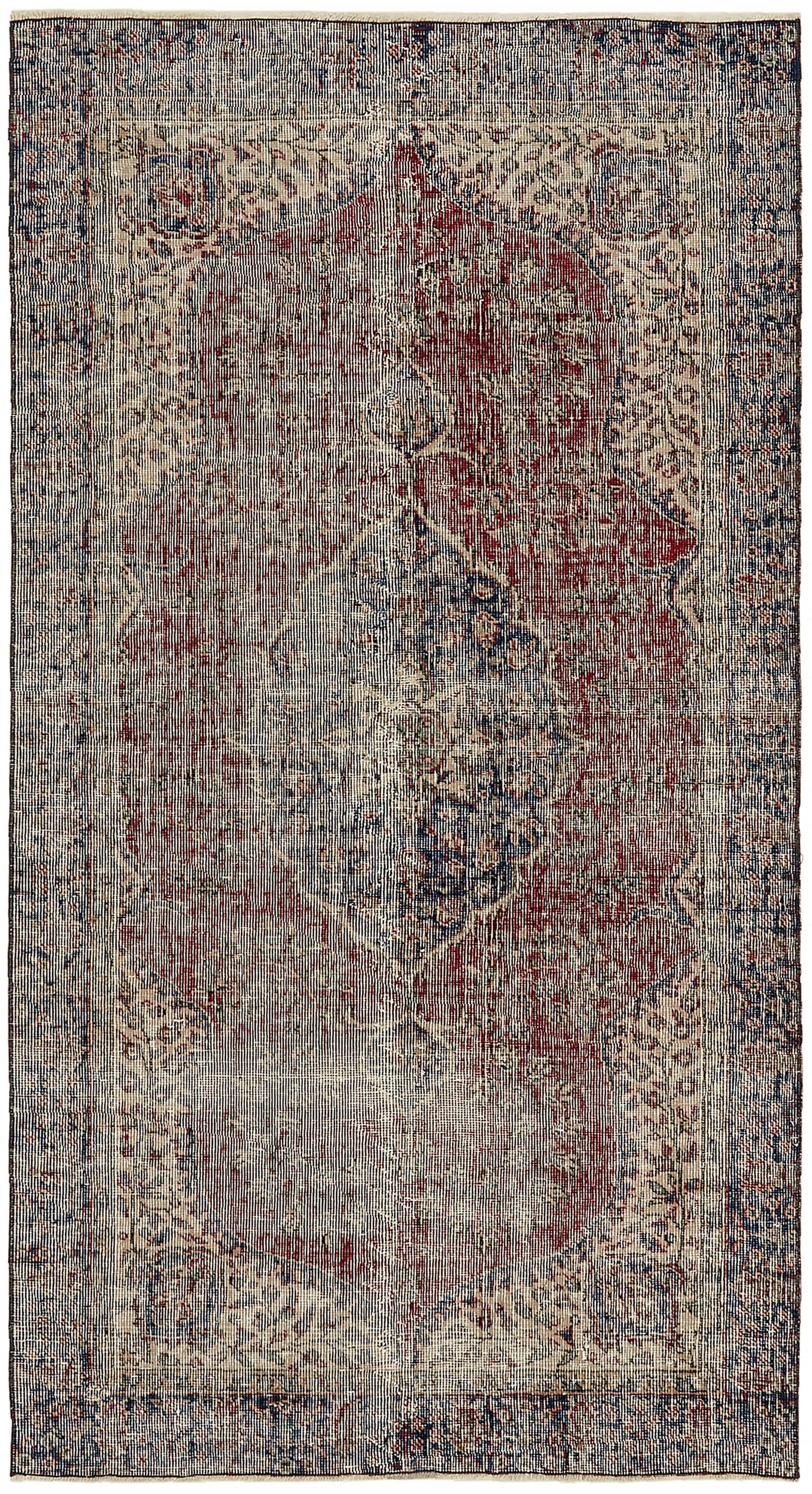 4x6 Red Turkish Vintage Area Rug - 45854